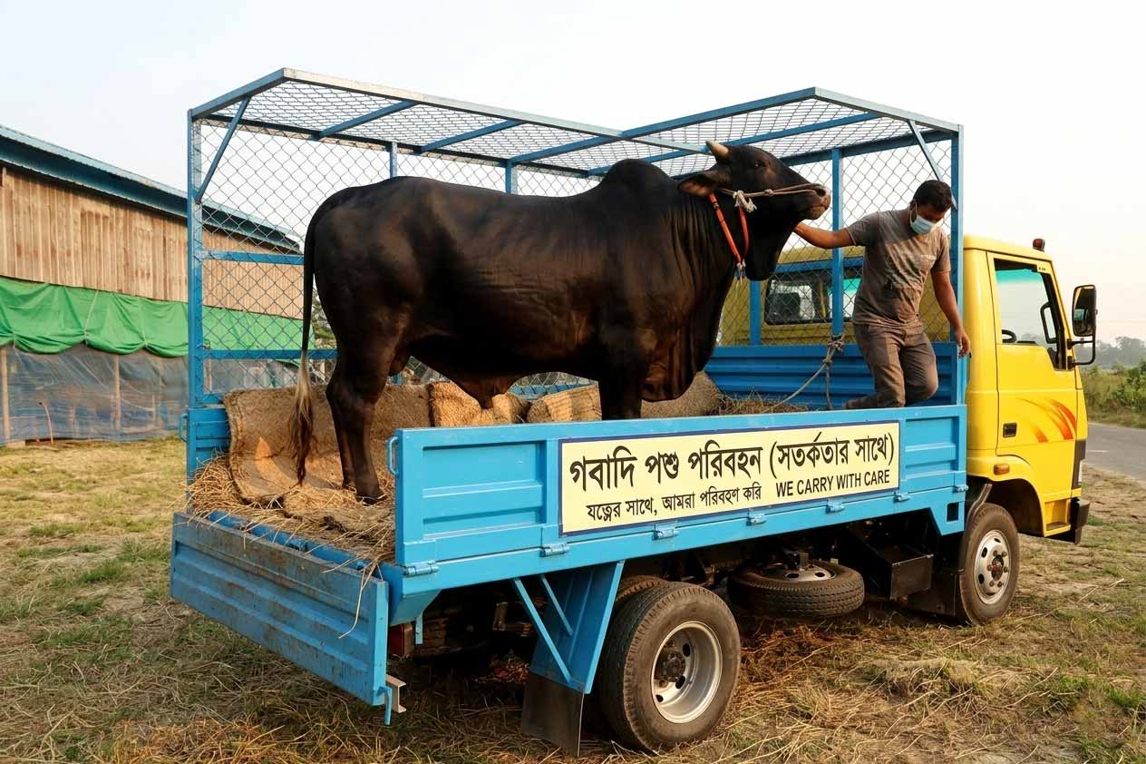 গরু চরছে